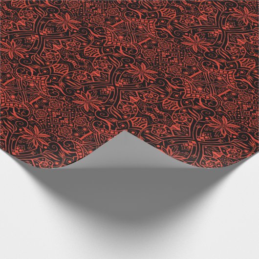 Grieks Baroque Arabesque  Bohemian Pattern Cadeaupapier (Hoek)