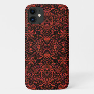Grieks Baroque Arabesque Pattern Black Terracotta Case-Mate iPhone Case