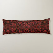 Grieks Baroque Arabesque Pattern Black Terracotta Lichaamskussen (Achterkant)