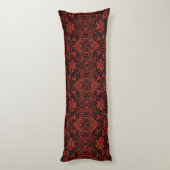 Grieks Baroque Arabesque Pattern Black Terracotta Lichaamskussen (Achterkant (Verticaal))