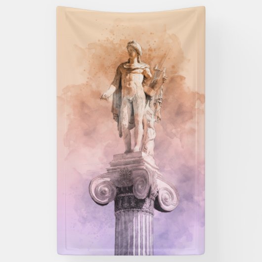 Grieks beeld van Apollo Spandoek (Verticaal)