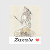 Grieks beeld van Athena Sticker (Vel)