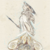 Grieks beeld van Athena Sticker (Voorkant)