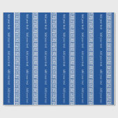 Grieks belangrijk meander patroon blauw cadeaupapi cadeaupapier (Vlak)