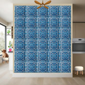 Grieks Blauw en Wit Tegel Patroon Backsplash Tegeltje