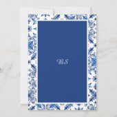 Grieks blauw en wit Vrijgezellenfeest Kaart (Achterkant)