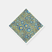 Grieks blauw glas Evil Eye Amulet Patroon Servet (Hoek)