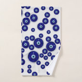 Grieks blauw glazen boze oor ampulet bad handdoek (Handdoek)