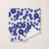 Grieks blauw glazen boze oor ampulet bad handdoek (Wasdoekje)