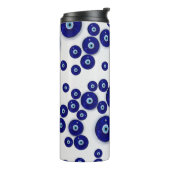 Grieks blauw glazen boze oor ampulet thermosbeker (Gedraaid links)