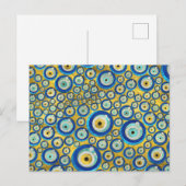 Grieks blauw glazen flessenoog briefkaart (Voorkant / Achterkant)