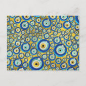 Grieks blauw glazen flessenoog briefkaart (Voorkant)