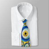 Grieks blauw glazen flessenoog stropdas (Gebonden)