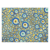 Grieks blauw glazen flessenoog tafelkleed (Voorkant (Horizontaal))