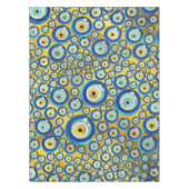 Grieks blauw glazen flessenoog tafelkleed (Voorkant)