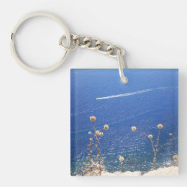 Grieks blauw Zee Acrylsleutel Sleutelhanger