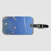 Grieks blauw Zee Bagagelabel (Voorkant (horizontaal))