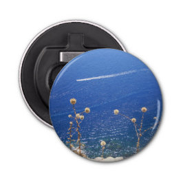 Grieks blauw Zee Button Flesopener