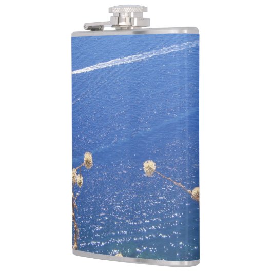 Grieks blauw Zee Heupfles (Links)