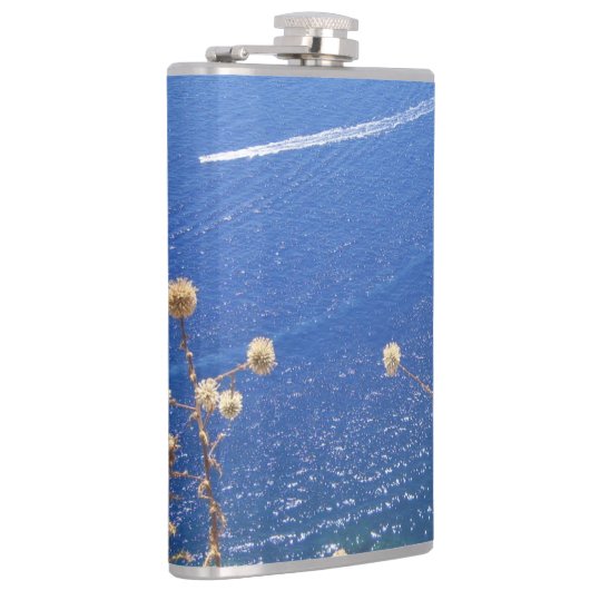 Grieks blauw Zee Heupfles (Rechts)