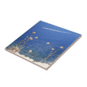 Grieks blauw Zee keramische tegel Tegeltje (Zijkant)