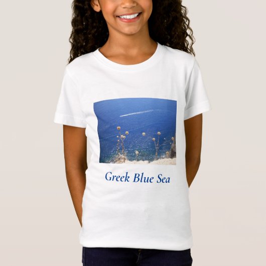 Grieks blauw Zee Kinder T-shirt (Voorkant)