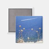 Grieks blauw Zee Magnet (Voorkant / Achterkant)