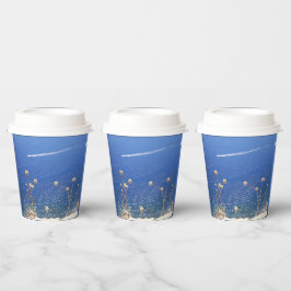 Grieks blauw Zee Papieren Bekers