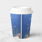 Grieks blauw Zee Papieren Bekers (Rechts)