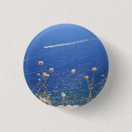 Grieks blauw Zee Ronde Button 3,2 Cm