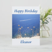 Grieks blauw Zee Vat Birthday Kaart (Staand voorkant)