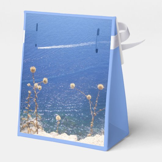 Grieks blauw Zee Vierbox Bedankdoosjes (Achterkant)