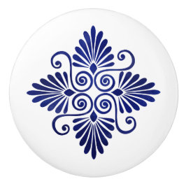 Grieks Bloeiend Ornament Keramische Knop