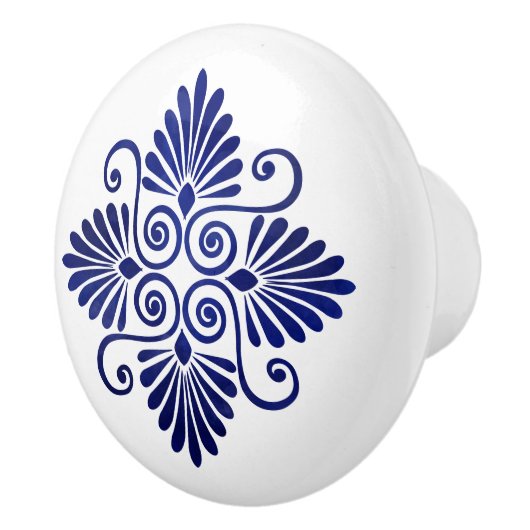 Grieks Bloeiend Ornament Keramische Knop (Rechts)