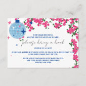 Grieks Bougainvillea baby shower Boekaanvraag Informatiekaartje (Voorkant)