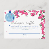 Grieks Bougainvillea baby shower Luier Raffle Informatiekaartje (Voorkant)