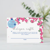 Grieks Bougainvillea baby shower Luier Raffle Informatiekaartje (Staand voorkant)