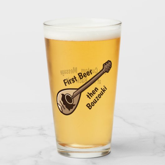 Grieks Bouzouki Glas (Voorkant gevuld)