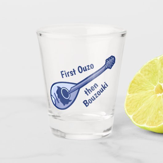 Grieks Bouzouki Shot Glass Glas (Voorkant)