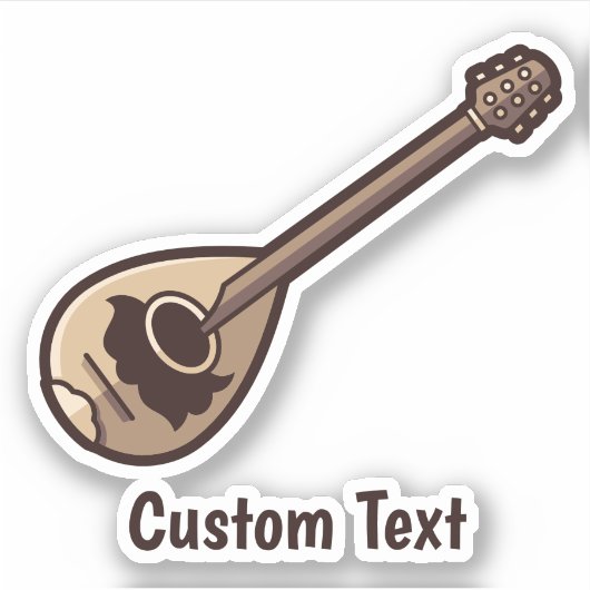 Grieks Bouzouki Sticker (Voorkant)