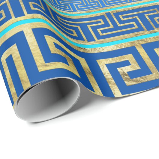 Grieks boze oog en Griekse sleutelversiering Cadeaupapier (Rol Hoek)