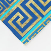 Grieks boze oog en Griekse sleutelversiering Fleece Deken (Hoek)