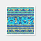 Grieks boze oog en Griekse sleutelversiering Servet (Voorkant)