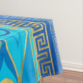 Grieks boze oog en Griekse sleutelversiering Tafelkleed (Voorbeeld)