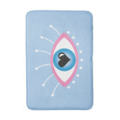 Grieks boze oog met rode rode rode rode roze badmat (Voorkant Verticaal)