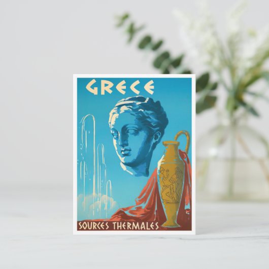 Grieks Briefkaart van het klassieke treinreizen (Staand voorkant)