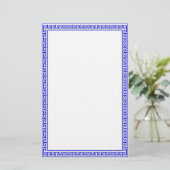 Grieks Briefpapier-blauw Briefpapier (Staand voorkant)