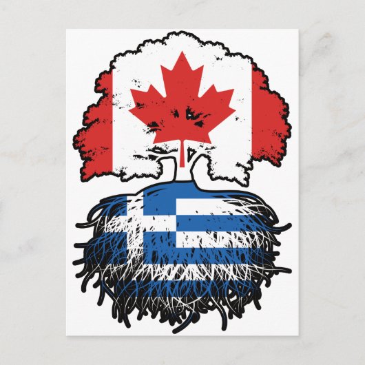 Grieks-Canadese Canadese boomstammen Briefkaart (Voorkant)