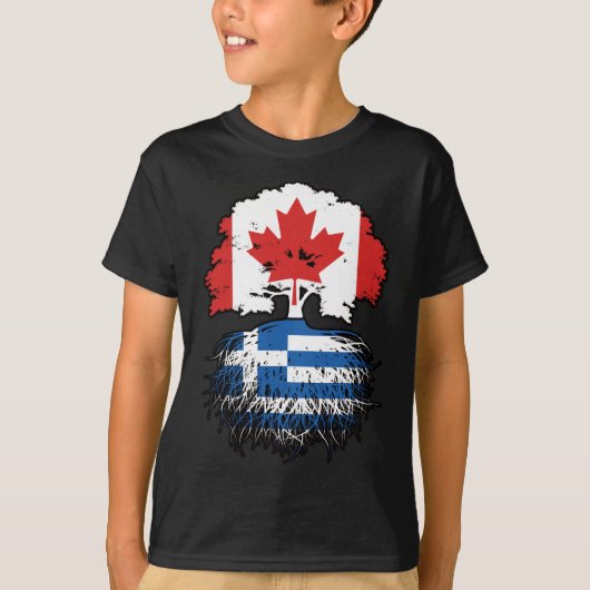 Grieks-Canadese Canadese boomstammen T-shirt (Voorkant)