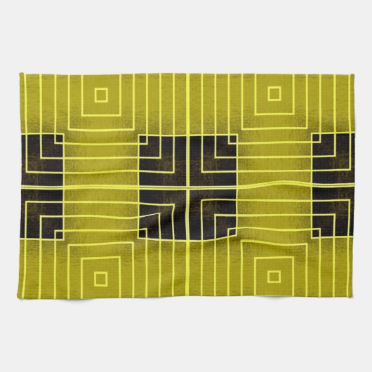 Grieks Chic Towel-geel Theedoek (Horizontaal)